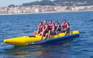 banana boat o banana acuática Sanxenxo. Banana en Sanxenxo